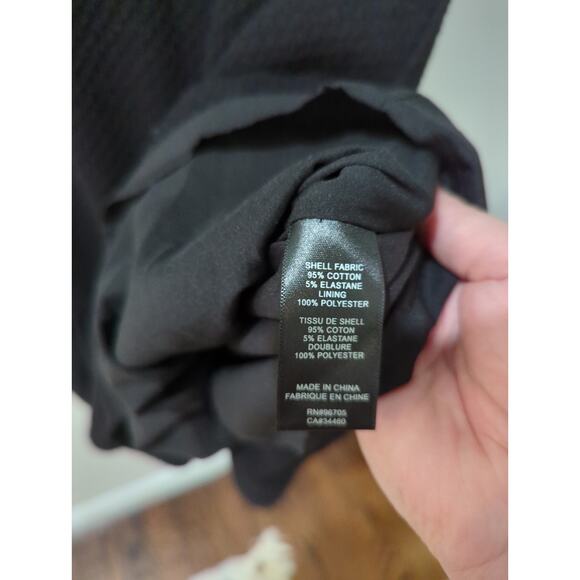 Rebecca Taylor Honeycomb Scalloped Black Dress - Picture 8 of 9